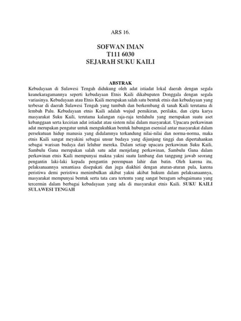 Sejarah dan Budaya Suku Kaili | PDF - Scribd - wintechmobiles.com