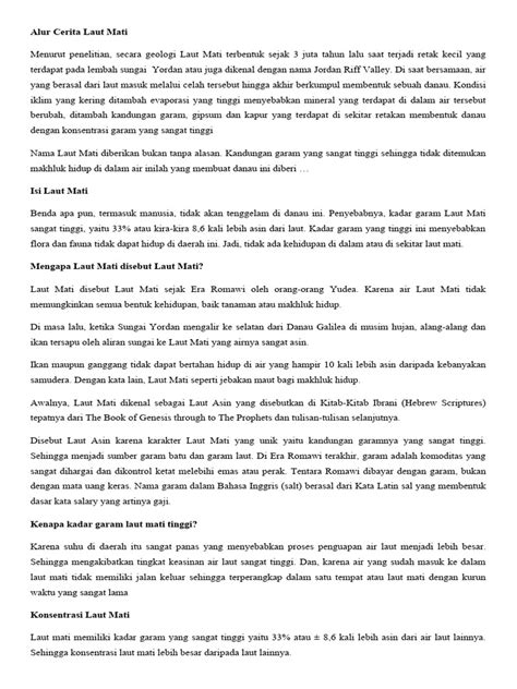 Sejarah dan Karakteristik Laut Mati | PDF - Scribd - raincitystudios.com