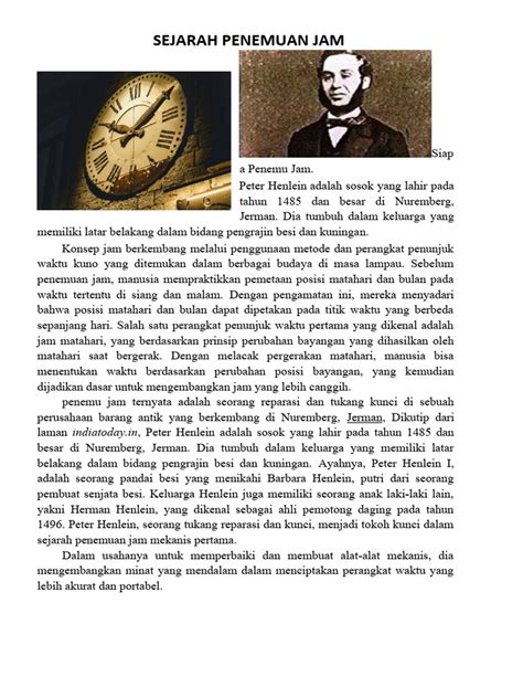 Sejarah dan Penemuan Jam Dinding | PDF | Griya - wintechmobiles.com