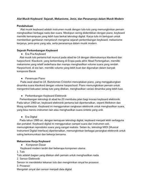 Sejarah dan Peran Keyboard Musik | PDF - Scribd - wintechmobiles.com