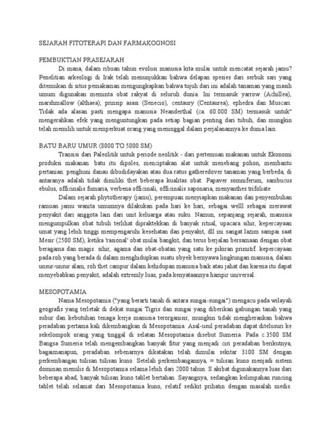 Sejarah Farmakognosi dan Fitoterapi | PDF - Scribd - wintechmobiles.com