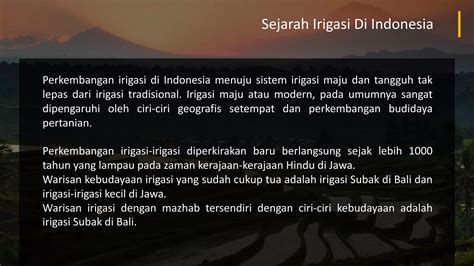 Sejarah Irigasi di Dunia dan Indonesia | PDF - Scribd - wintechmobiles.com