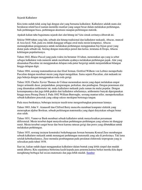 Sejarah Kalkulator - SMKS Nurul Haromain - wintechmobiles.com