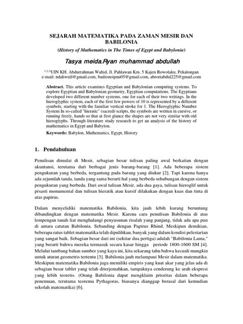 Sejarah Matematika Babilonia dan Mesir | PDF - Scribd - wintechmobiles.com