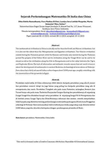 Sejarah Matematika di China dan India | PDF | Sejarah - wintechmobiles.com
