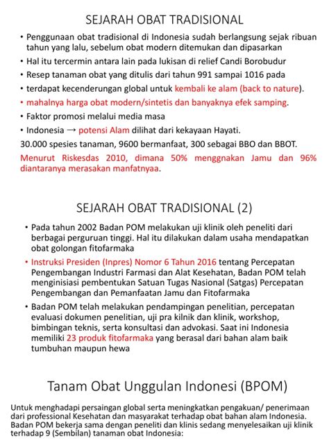 Sejarah Obat Tradisional di Indonesia - wintechmobiles.com