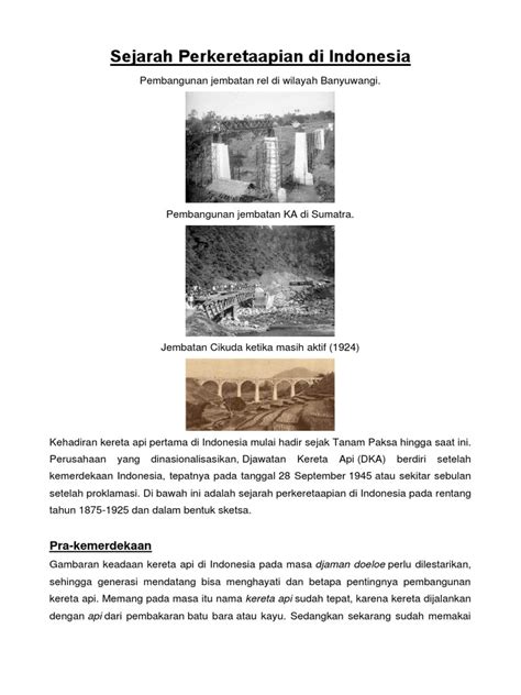 Sejarah perkeretaapian di Indonesia - Wikiwand - wintechmobiles.com