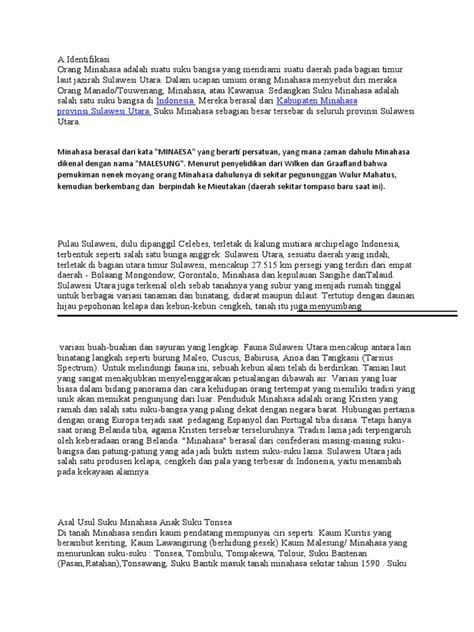Sejarah Sub Etnik Minahasa | PDF | Social Science - wintechmobiles.com