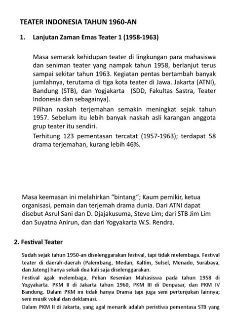 Sejarah Teater Indonesia - muktibox.com