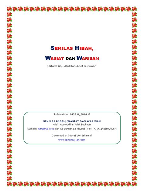 Sekilas Hibah, Wasiat dan Warisan - Almanhaj - balustradellc