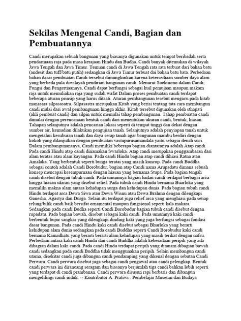 Sekilas Mengenal Candi, Bagian dan Pembuatannya - balustradellc