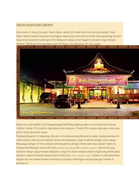 Sekilas Tentang Njah Djambon - balustradellc