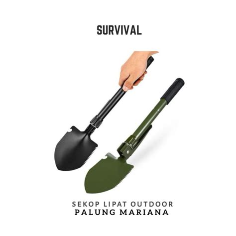 Sekop Lipat Survival Berkualitas - Perlengkapan Outdoor Genggam - balustradellc