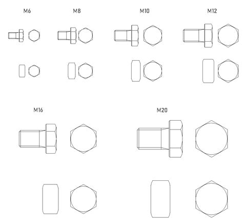 Sekrup Blok CAD DWG Unduh Gratis - dwgLAB - balustradellc