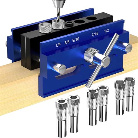 Self Centering Dowel Jig Kit, Drill Guide Jig Block for Straight Holes ... - balustradellc