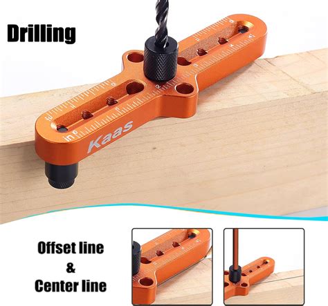 Self Centering Dowel Jig Kit for Woodworking, Adjustable Drill Guide ... - balustradellc