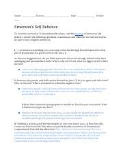 Self-Reliance Analysis: Exploring Emerson's Philosophy (ENG101) - balustradellc