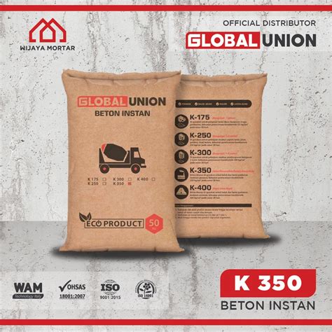 Semen Mortar Beton Instan Global Union 50 kg - K-300 - balustradellc