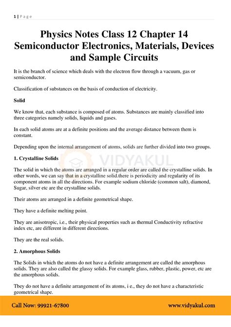 Semiconductor Electronics Class 12 Physics Worksheets - wintechmobiles.com