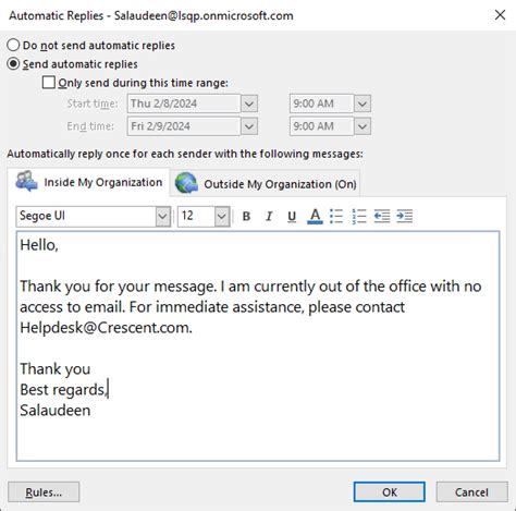 Send an automatic reply when you're out of office - Google Help - balustradellc