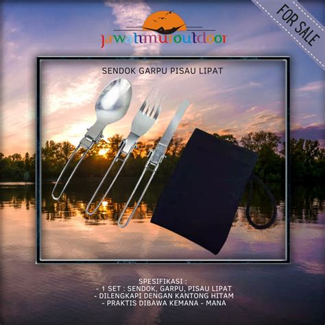 Sendok Garpu Outdoor Camping 2 in 1 Plastik BFA Free - Hijau - balustradellc