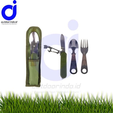 Sendok Garu Pisau Set Lipat Stainless Steel Multitool - Sendok Garpu ... - balustradellc