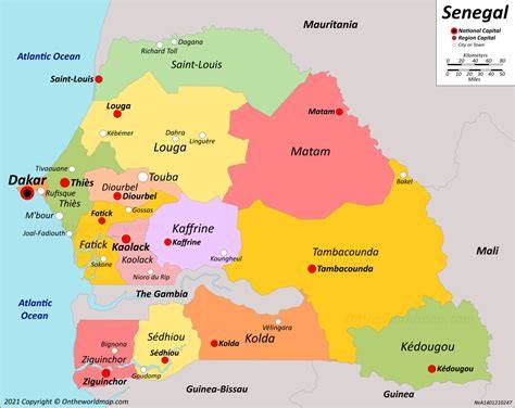 Senegal Maps & Facts - World Atlas - raincitystudios.com