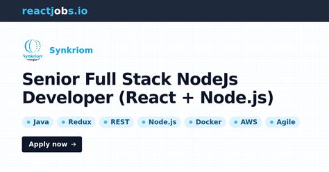 Senior Full Stack Developer (React.js / Node.js) - LinkedIn Indonesia - balustradellc