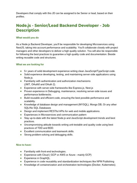 Senior Node.js Backend Developer - (100% Remote Worldwide) - coolestguyplanet.net