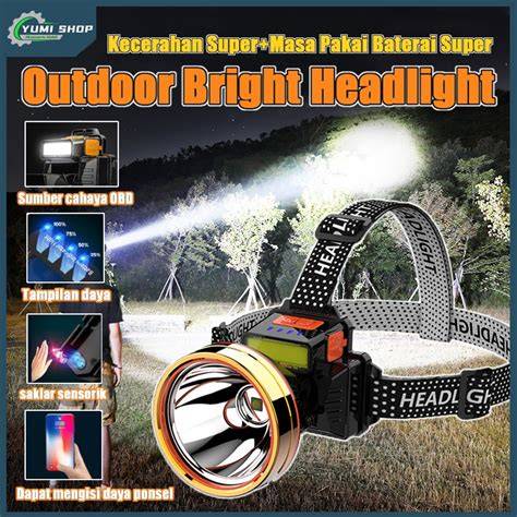Senter Kepala LED Cas Super Terang,WatterProof - raincitystudios.com