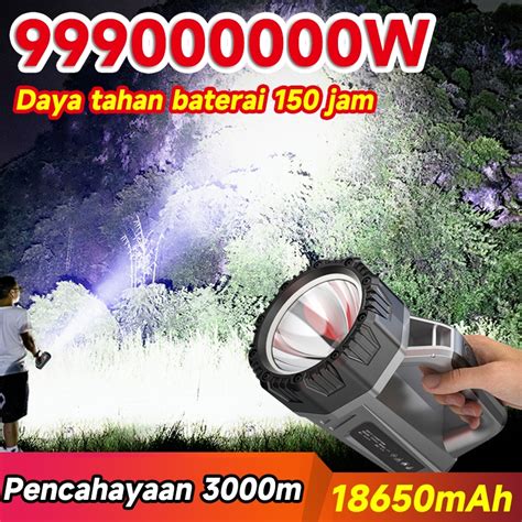 Senter Kuat LED Super Terang Senter Luar Ruangan/3 gigi L9 LED ... - balustradellc