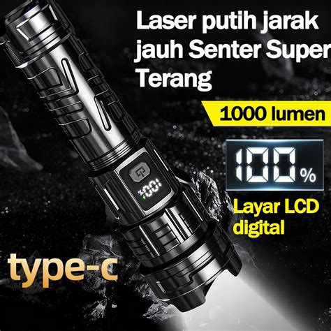 Senter LED 1000 Lumen Super Terang - raincitystudios.com