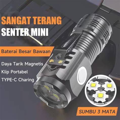 Senter Mini Super Terang dengan Magnet & Mode - raincitystudios.com