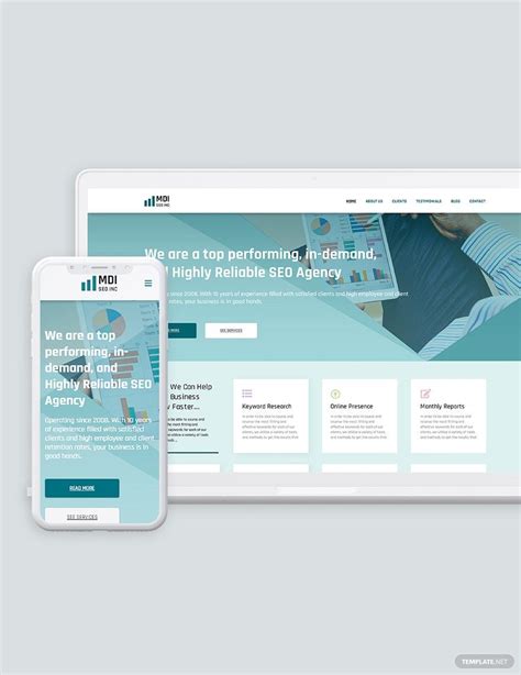 SEO Agency Bootstrap Landing Page Template HTML5