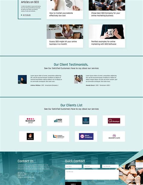 SEO Agency PSD Landing Page Template PSD