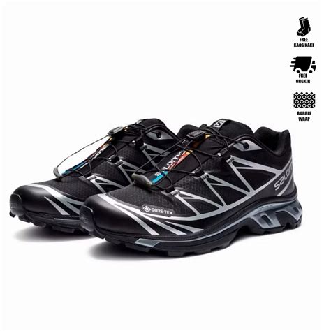 Sepatu Hiking Solomon XT-6 Gore-Tex Black/Silver - balustradellc