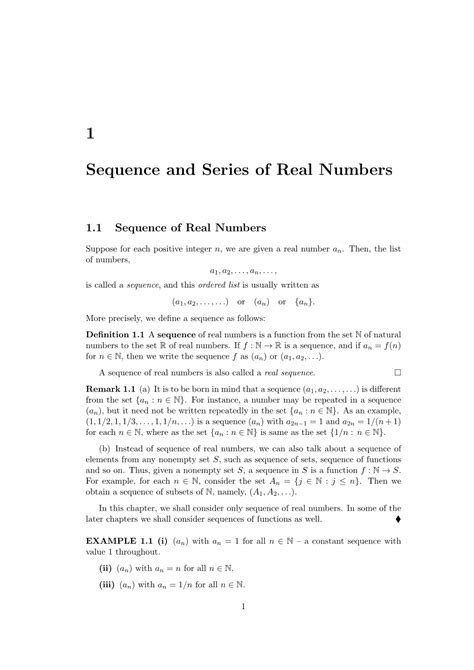 SEQUENCE AND SERIES OF REAL NUMBERS - wintechmobiles.com