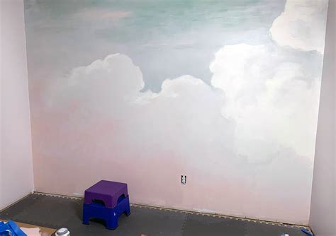 Serene Sky Cloud Mural | Pastel Abstract Wallpaper - balustradellc