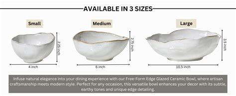 Serene Spaces Living Free-Form Glazed Ceramic Bowl with ... - Amazon - muktibox.com