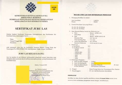 Sertifikasi Juru Las - Kementerian Ketenagakerjaan RI - balustradellc