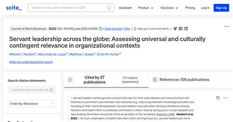 Servant leadership across the globe: Assessing universal and … - balustradellc