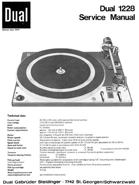 Service Manual 1228 - dual.de - muktibox.com