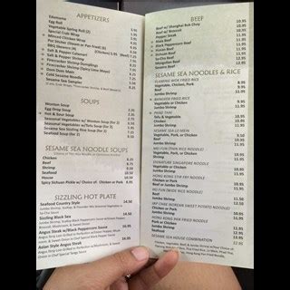 SESAME SEA ASIAN BISTRO, Dublin - Menu, Prices