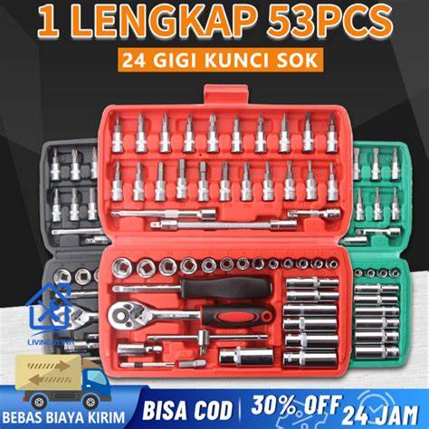 Set Lengkap Kunci Shock & Mata Obeng 46 Pcs Murah - raincitystudios.com
