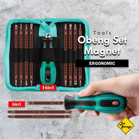 Set Obeng Lengkap Premium 13 in 1 Impact Screwdriver Anti Slip - balustradellc