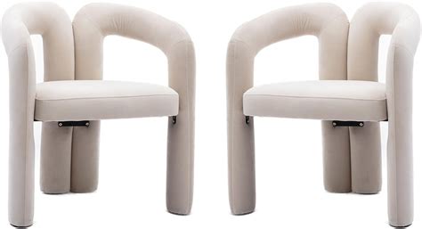 Set of 2 Beige Velvet Upholstered Barrel Accent Chairs, Adult Armchairs ... - balustradellc