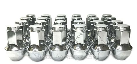 Set of 24 Nuts, Taller Chrome Wheel Nuts (or - balustradellc