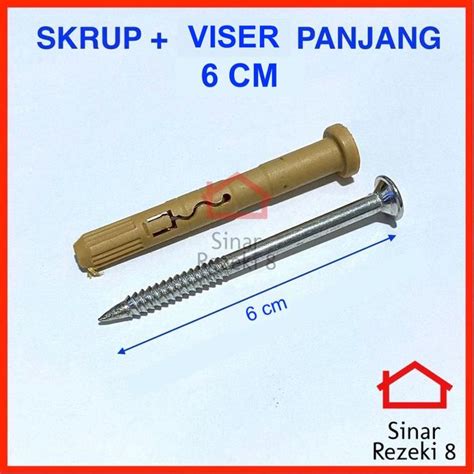 SET Sekrup + Viser PANJANG 6 / 8 CM - Fiser Skrup S8 … - balustradellc
