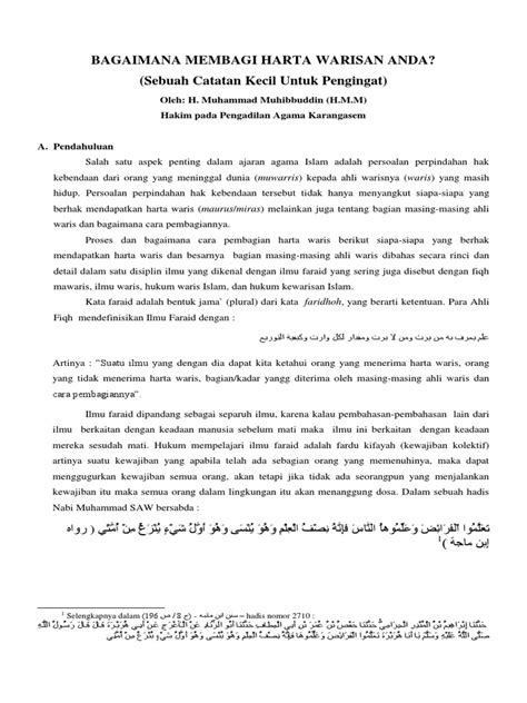 Setelah Wafatnya Seorang Ayah Keluarga Sepakat Membagi Harta ... - balustradellc