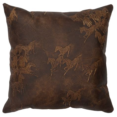 Settler Embossed Leather Throw Pillows - Spangled - balustradellc